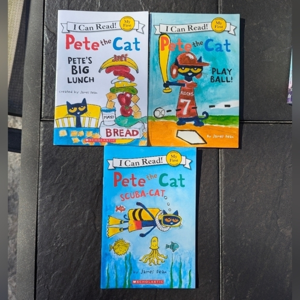 Pete the Cat Book Set Childrens Books‎ Kids Elementary School Reading James Dean